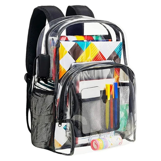 Backpack Waterproof Transparent School Bag Girl Large Capacity Backpack Solid Clear Backpack Men Fashion Transparent Plastic Bag