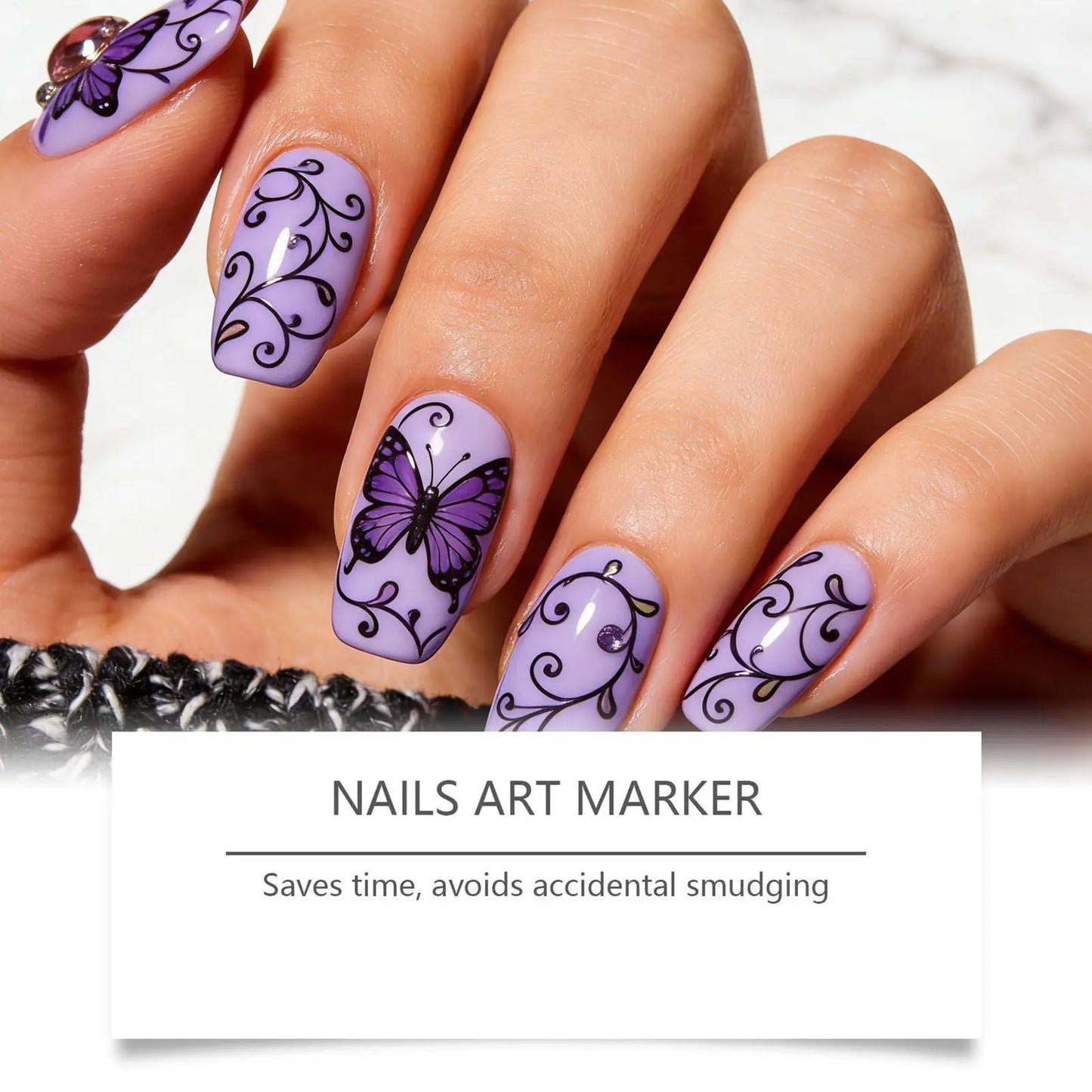 12 Colors Nail Polish Pens — Dual-Ended Quick Dry Nail Art Markers