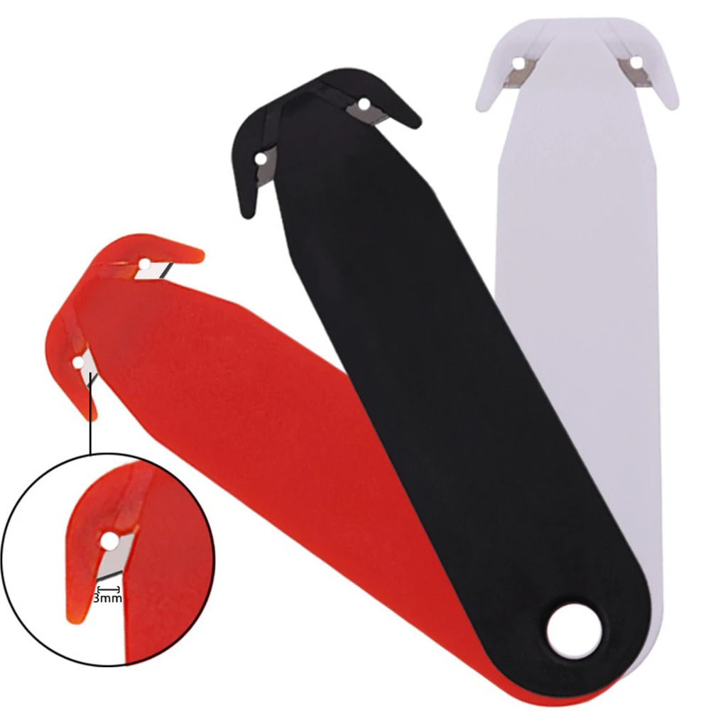 Double-Edged Stainless Steel Unpacking Tool & Letter Opener – Portable Box Cutter Multi-Tool in Red, Black & White