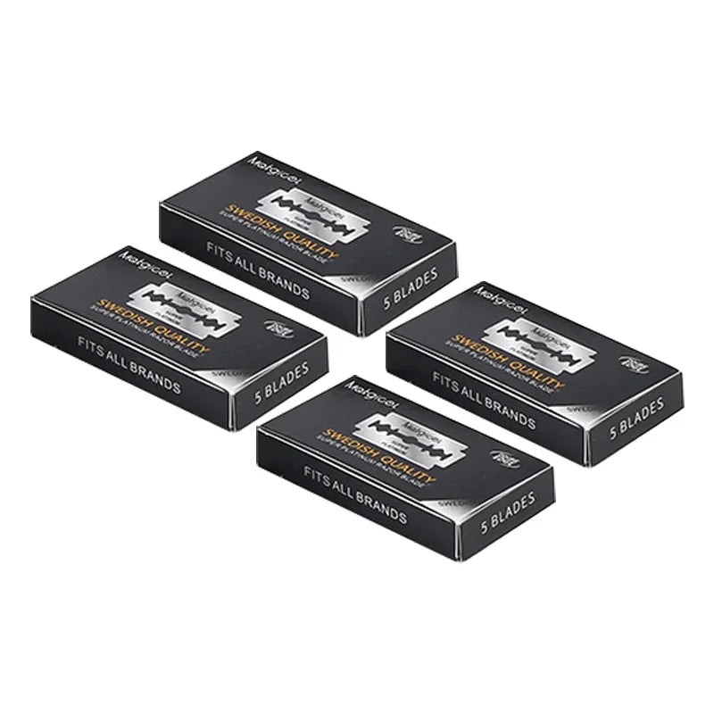 20-Pack Double Edge Stainless Steel Safety Razor Blades – Ultra-Sharp Shaving Blades