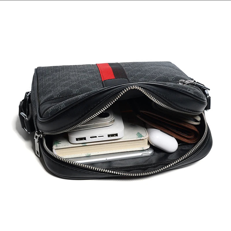 Designer Large Crossbody Bag for Men Bags Leather Casual Man Messenger Bag Male Luxury Sling Bag Fashion Business Shoulder Bag