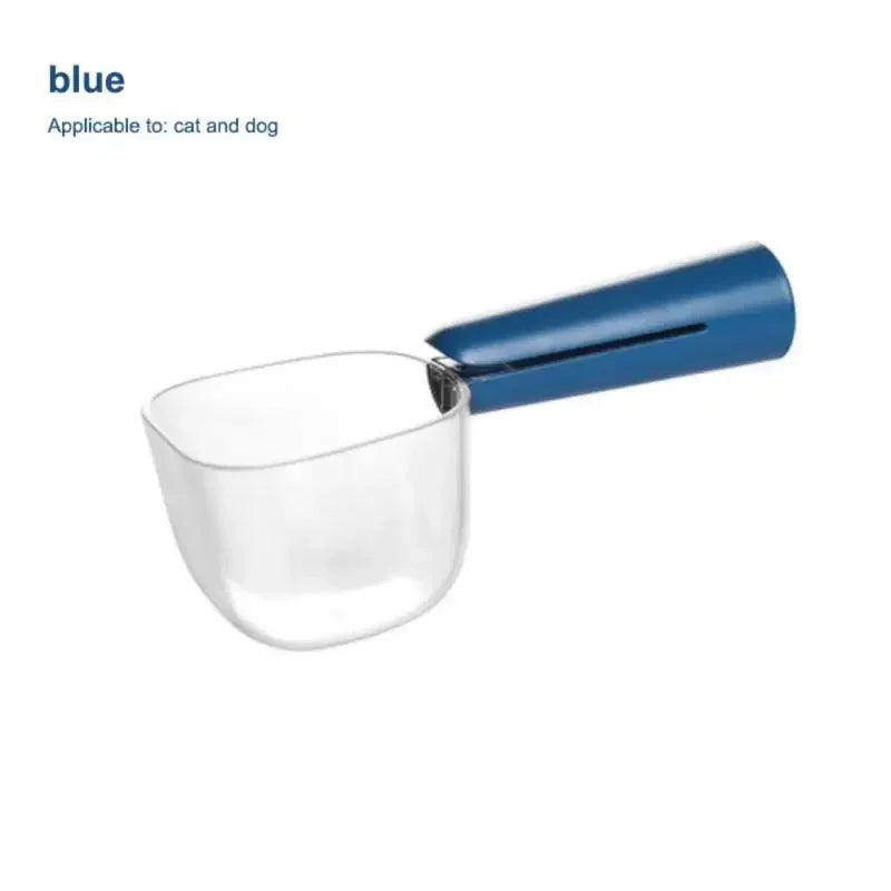 Pet Food Measuring Scoop Cup with Scale — Portable Feeding Spoon for Dogs & Cats