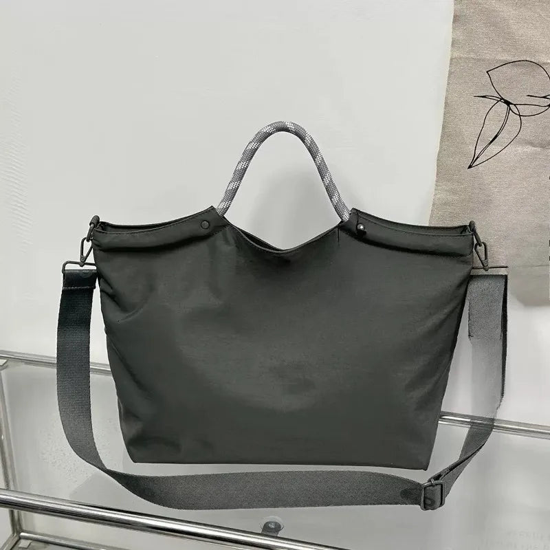 Women's Large Capacity Canvas Commuter Bag — Lightweight Tote Handbag
