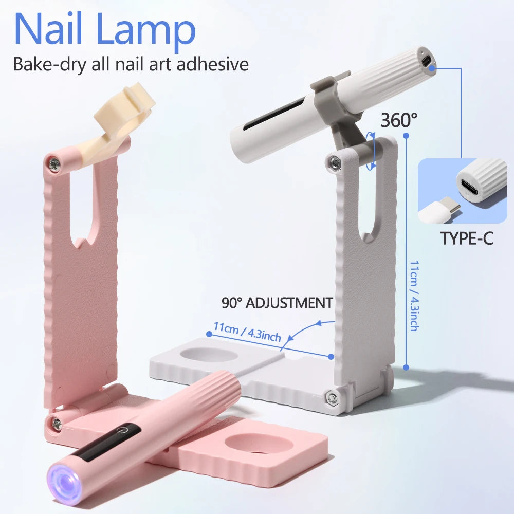 Timerable Nail UV LED Dryer Touch Lamp Rechargeable Flashlight UV Light Drying Nails Gel Polish Lamps Quick Drying Cure Tools