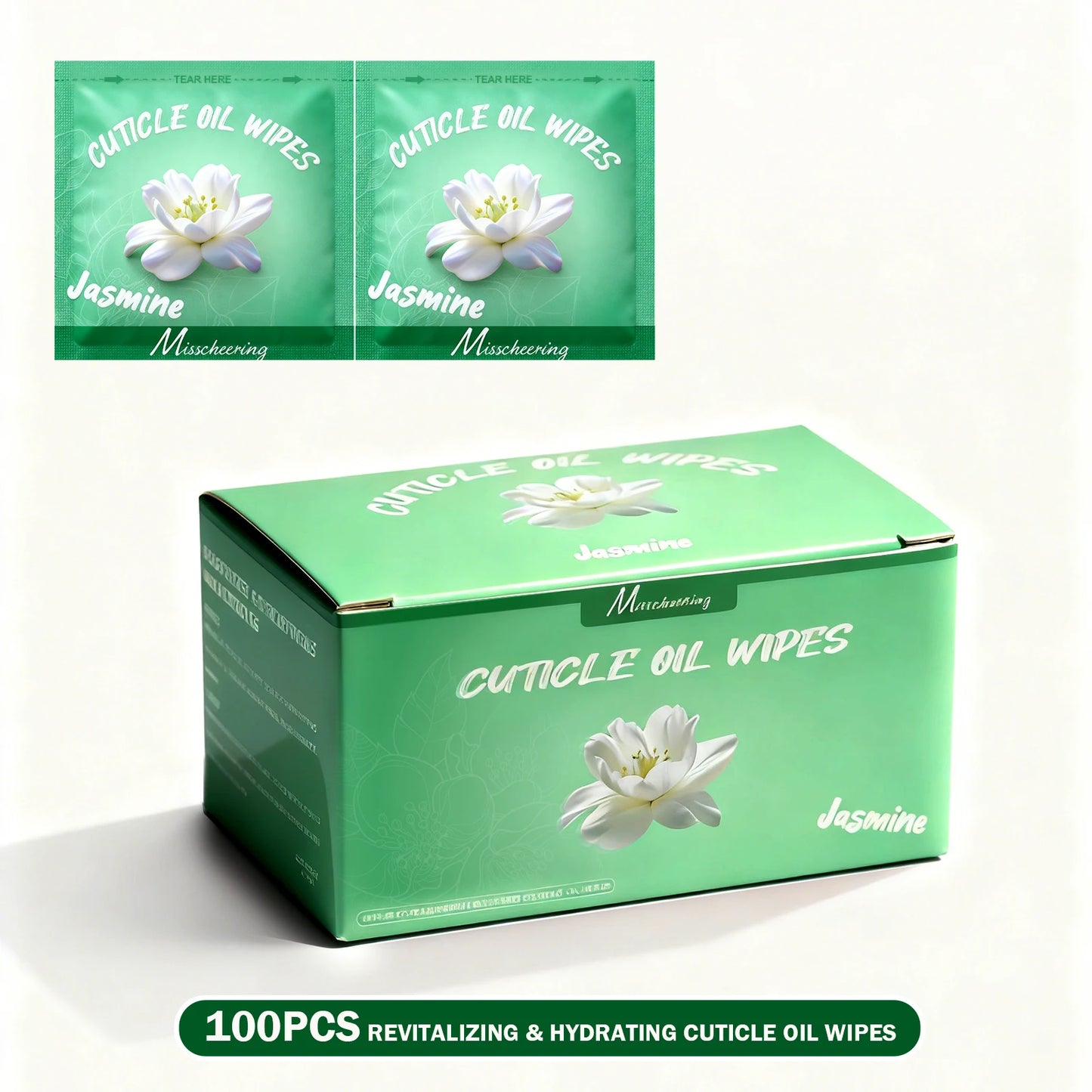 Mini Disposable Cuticle Oil Wipes | 100 Pcs | 6 Scents | Daily Nail & Cuticle Care