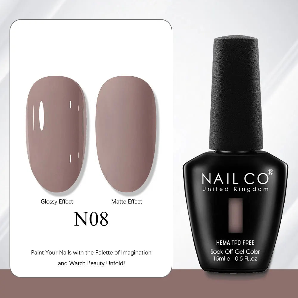 NAILCO Gel Nail Polish 15ml | 333 Colors UV/LED Soak-Off Semi-Permanent Gel Varnish | Long-Lasting Natural Resin Formula