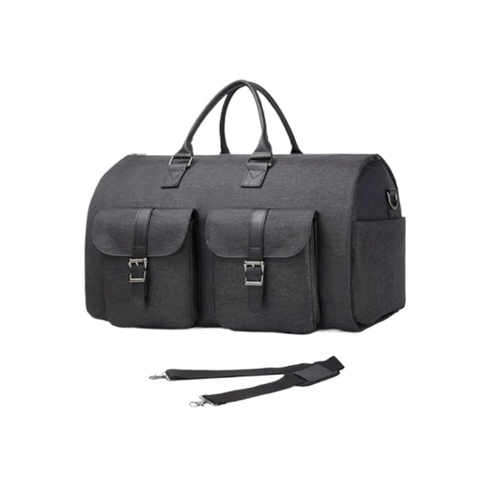 2-in-1 Convertible PU Travel Bag – Hanging Garment Bag & Weekend Duffle for Men & Women