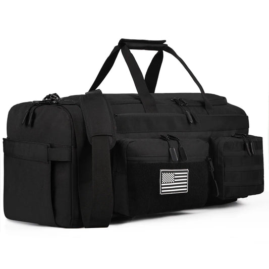 LHI 50L 3-in-1 Travel Duffle Bag – Men's Large Gym & Tactical Backpack with Shoe Compartment & Wet Pocket