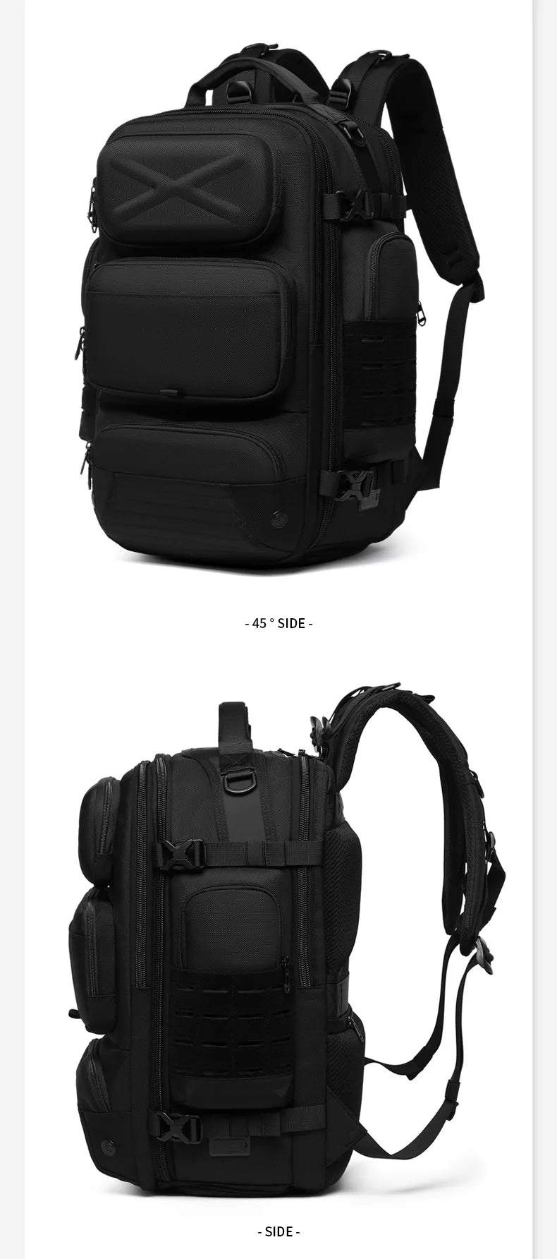 Ozuko Men's Waterproof Travel Backpack | Large Capacity Laptop Bag with Shoe Compartment