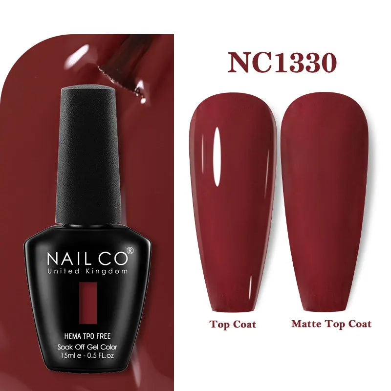 NAILCO Gel Nail Polish – HEMA-Free Soak-Off UV/LED Gel | 15ml | 333 Colors