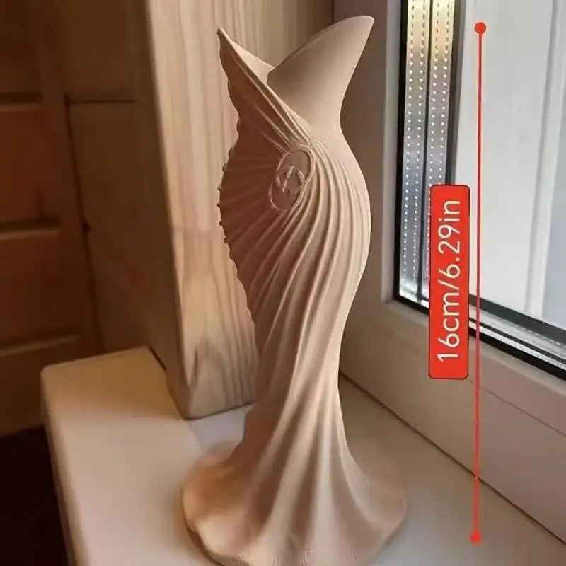 Dress-Shaped Sculptural Decorative Vase