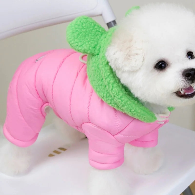 Waterproof Pet Jumpsuits Winter Fleece Dog Clothes Coat with D-ring For Small Dogs Yorkshire Bichon Puppy Clothing ropa perro