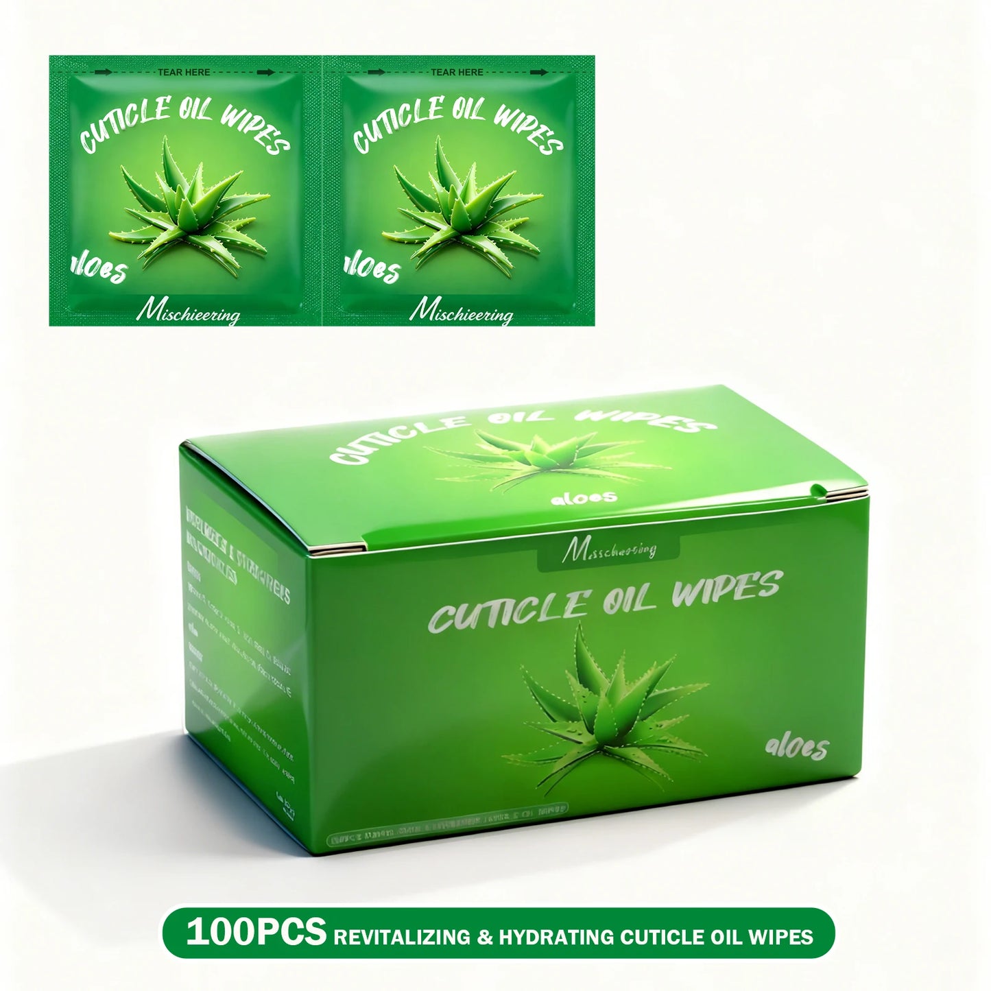 Mini Disposable Cuticle Oil Wipes | 100 Pcs | 6 Scents | Daily Nail & Cuticle Care