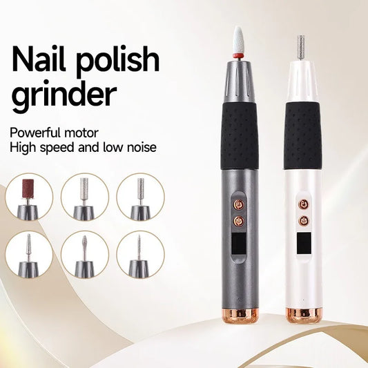 Rechargeable Nail Polisher & Manicure Pen | Electric Nail Buffer & Polishing Tool