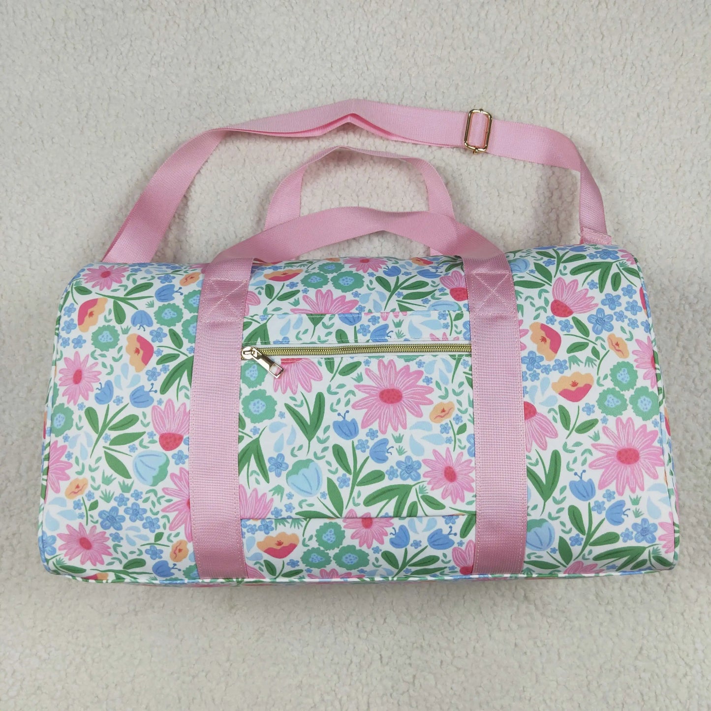 Floral Ruffle Duffle Bag | Large Capacity Sports & Overnight Bag for Kids & Adults