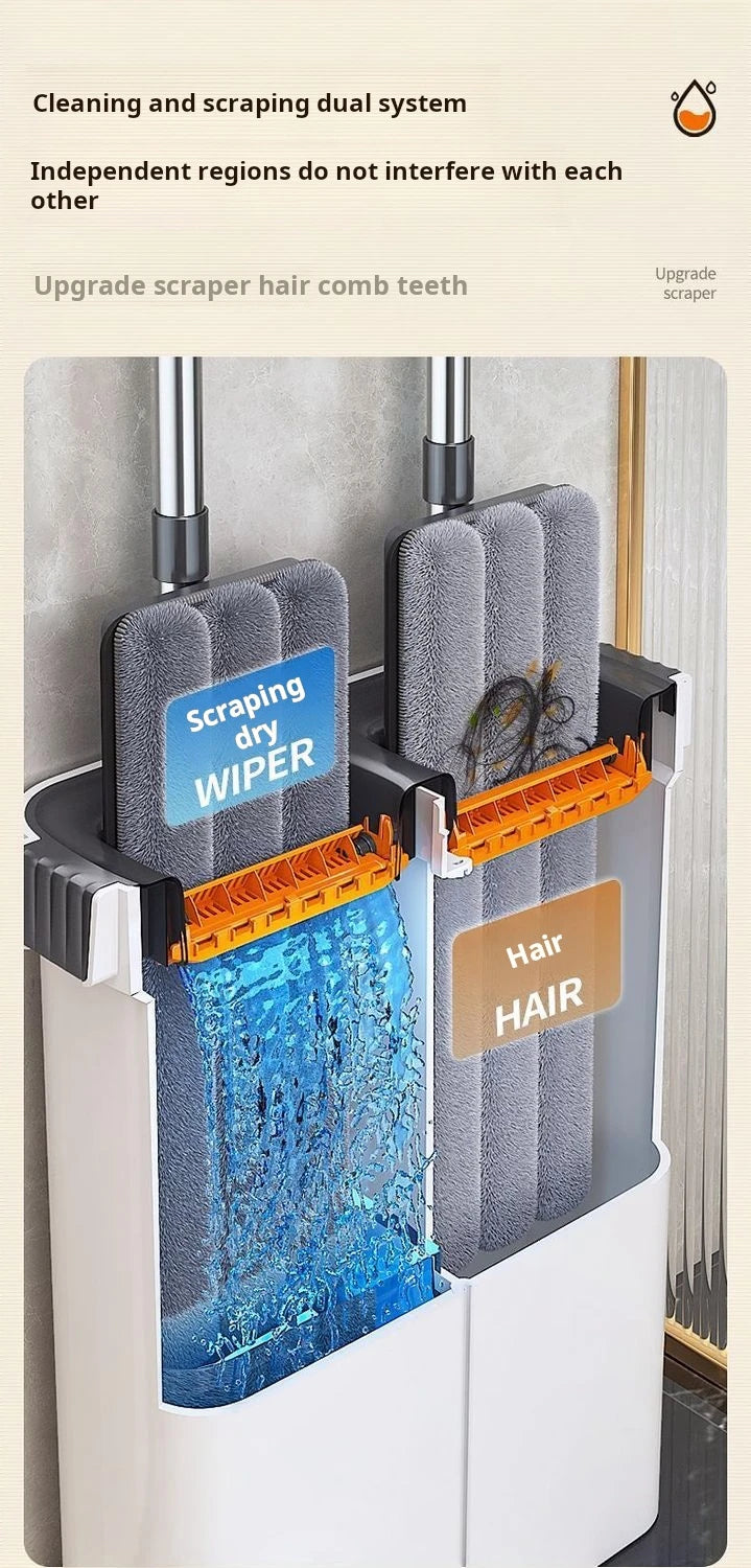 JOYBOS Spin Flat Mop & Bucket Set – Hands-Free Wringing, Wet & Dry Cleaning for Home Floors