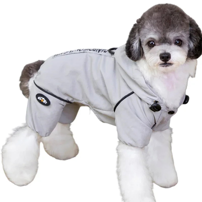 Waterproof Pet Jumpsuits Winter Fleece Dog Clothes Coat with D-ring For Small Dogs Yorkshire Bichon Puppy Clothing ropa perro