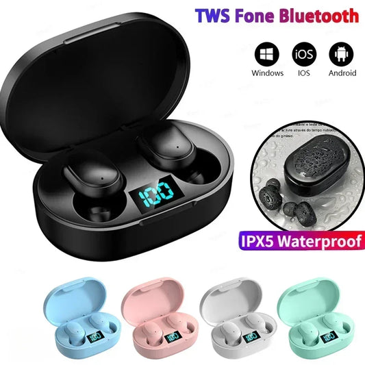 DAMORE E6S TWS Bluetooth 5.0 Earbuds | ANC Noise Cancelling | AAC Codec | Mic | 80Hr Standby | Charging Case | 5 Colors