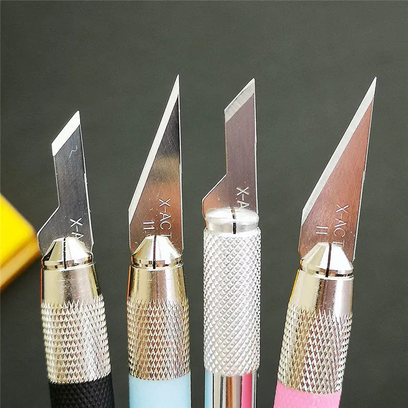 20-Pack Wood Carving & Craft Blades – Multi-Type SK5 & Steel Blades for Sculpting, Engraving, DIY & PCB Repair
