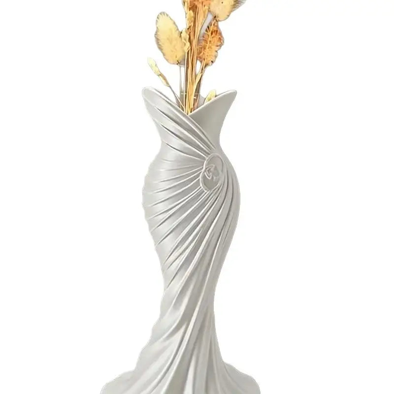 Dress-Shaped Sculptural Decorative Vase