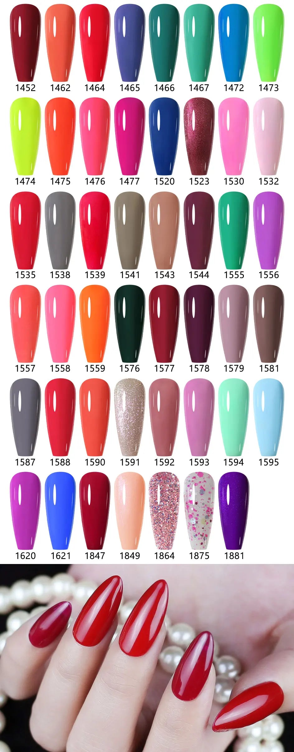 NAILCO Gel Nail Polish – HEMA-Free Soak-Off UV/LED Gel | 15ml | 333 Colors
