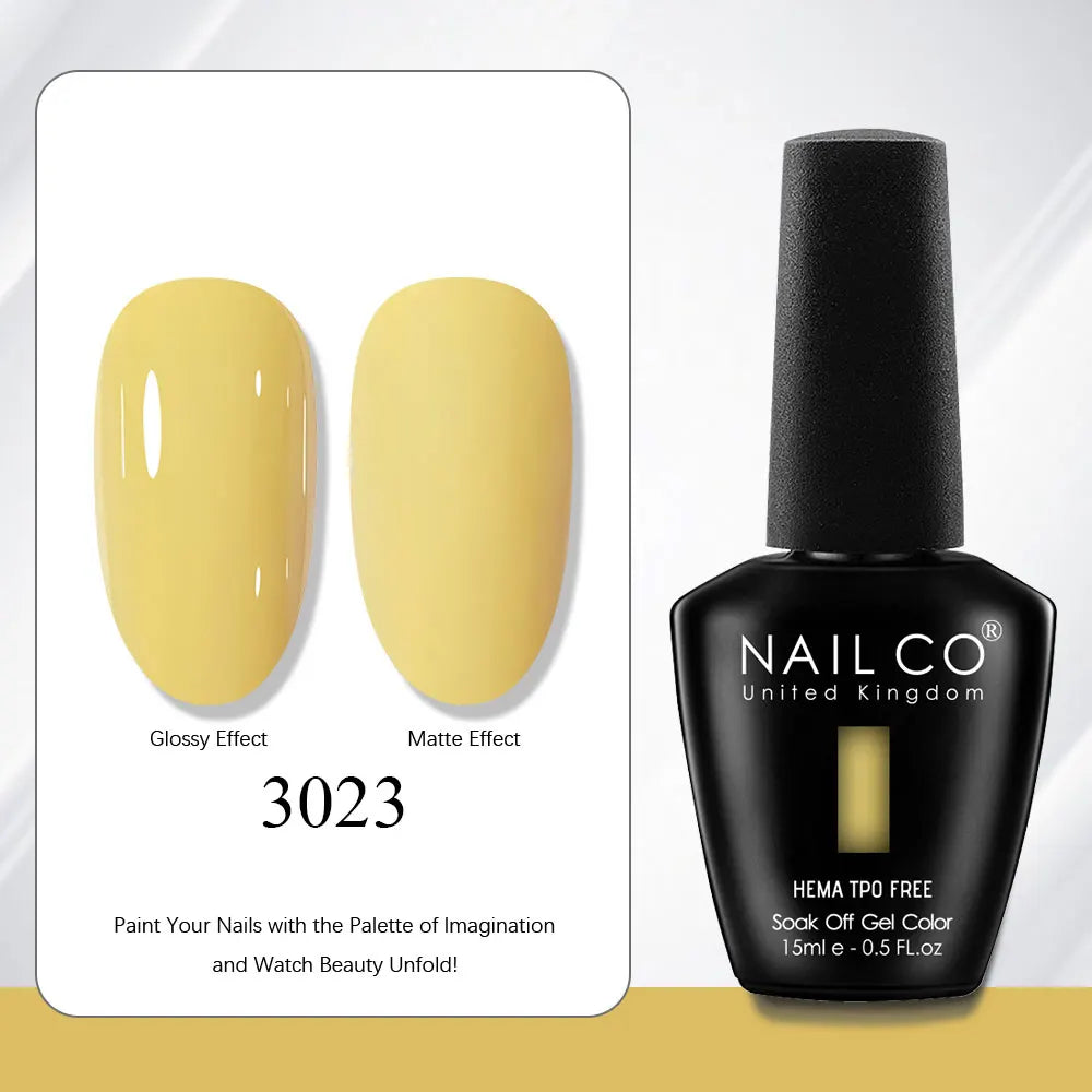 NAILCO Gel Nail Polish 15ml | 333 Colors UV/LED Soak-Off Semi-Permanent Gel Varnish | Long-Lasting Natural Resin Formula