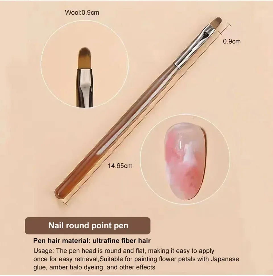 9PCS Nail Art Brush & Liner Set — DIY Acrylic Painting & Design Pens