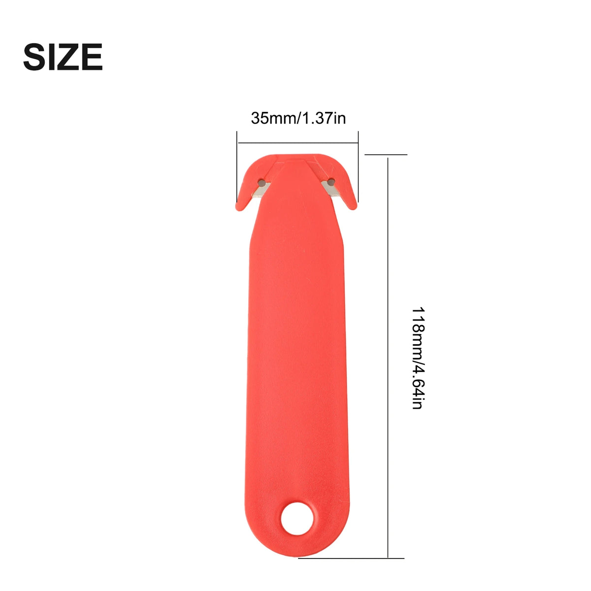 Double-Edged Stainless Steel Unpacking Tool & Letter Opener – Portable Box Cutter Multi-Tool in Red, Black & White