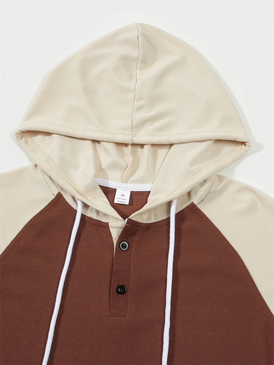 Men's Hoodie Hooded Color Block Pocket Sports & Outdoor Streetwear Cool Casual Spring & Fall Clothing Apparel Hoodies Sweatshirt