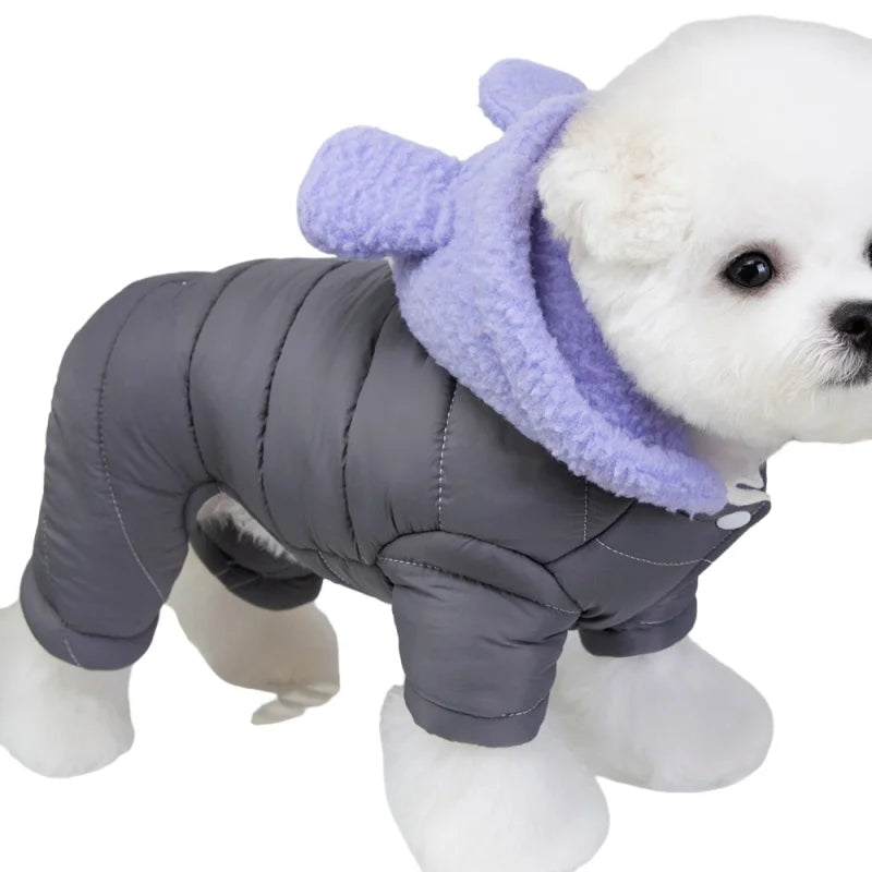 Waterproof Pet Jumpsuits Winter Fleece Dog Clothes Coat with D-ring For Small Dogs Yorkshire Bichon Puppy Clothing ropa perro
