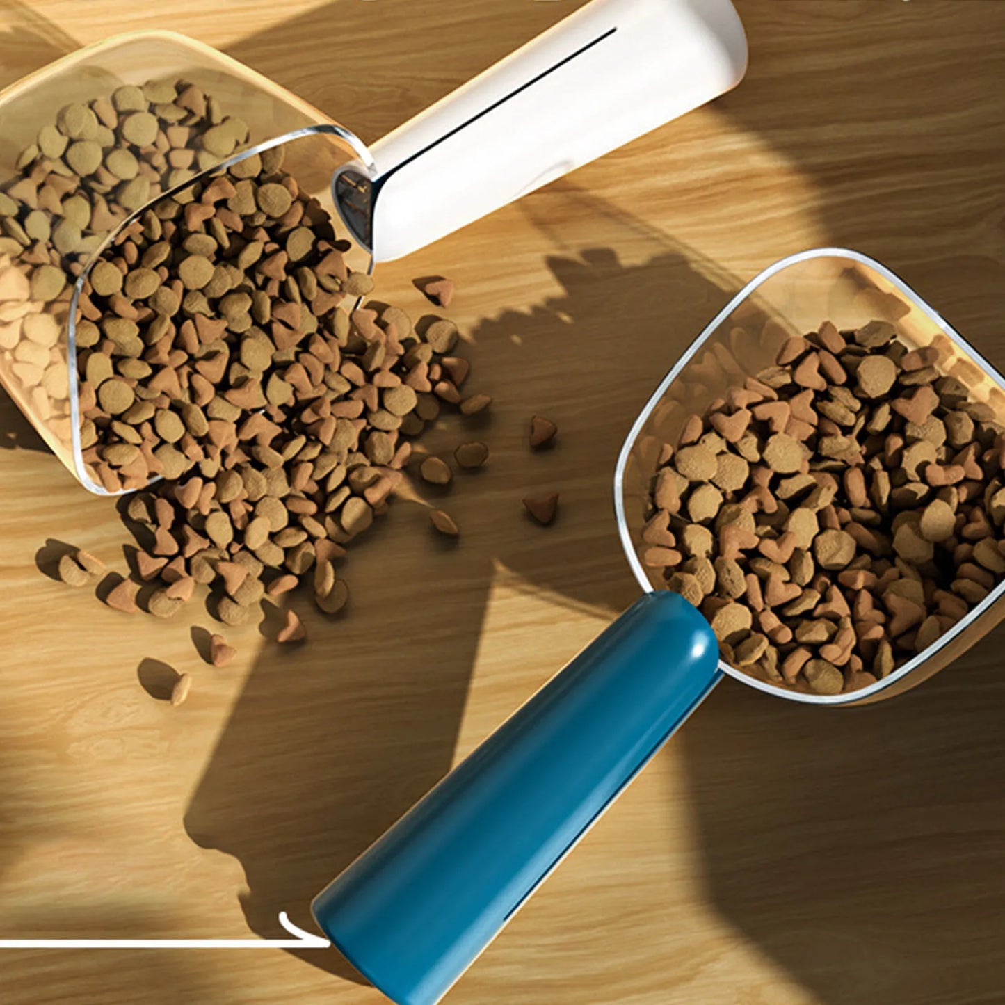 Pet Treat Scoop Measuring Cup Portable Tools Accessories Dog Spoon with Bag Clip Dog Food Measuring Spoon for Camping Shop
