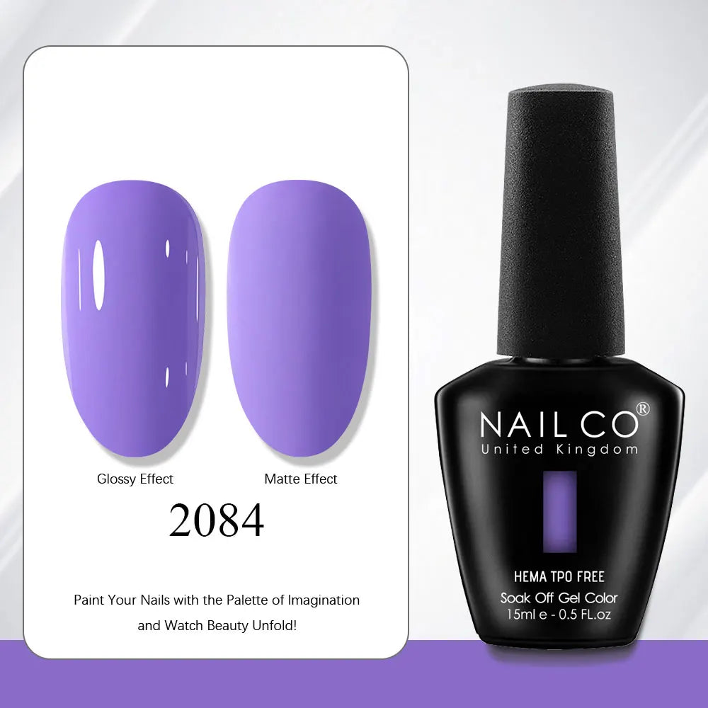 NAILCO Gel Nail Polish 15ml | 333 Colors UV/LED Soak-Off Semi-Permanent Gel Varnish | Long-Lasting Natural Resin Formula