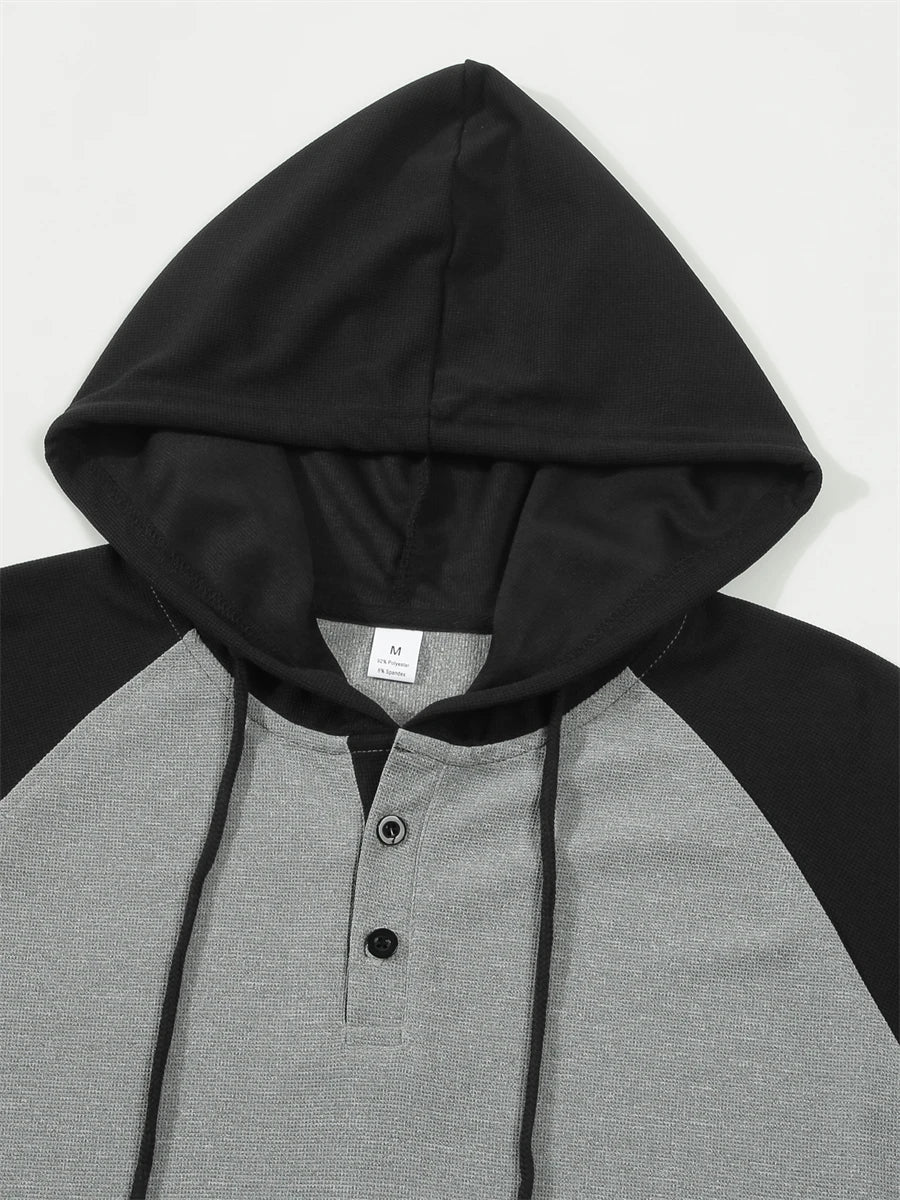 Men's Hoodie Hooded Color Block Pocket Sports & Outdoor Streetwear Cool Casual Spring & Fall Clothing Apparel Hoodies Sweatshirt