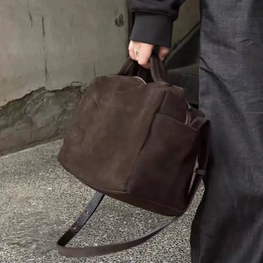 Flannel Suede Bowling Bag | Women's Versatile Crossbody Handbag