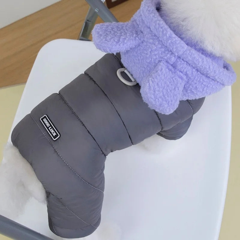 Waterproof Pet Jumpsuits Winter Fleece Dog Clothes Coat with D-ring For Small Dogs Yorkshire Bichon Puppy Clothing ropa perro