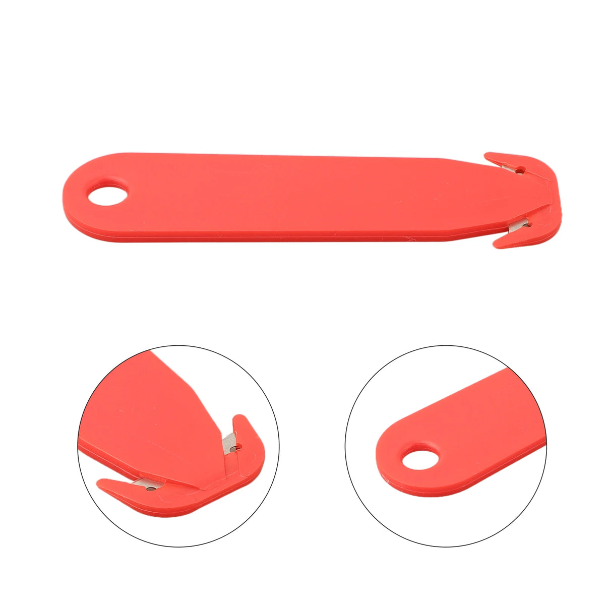 Double-Edged Stainless Steel Unpacking Tool & Letter Opener – Portable Box Cutter Multi-Tool in Red, Black & White