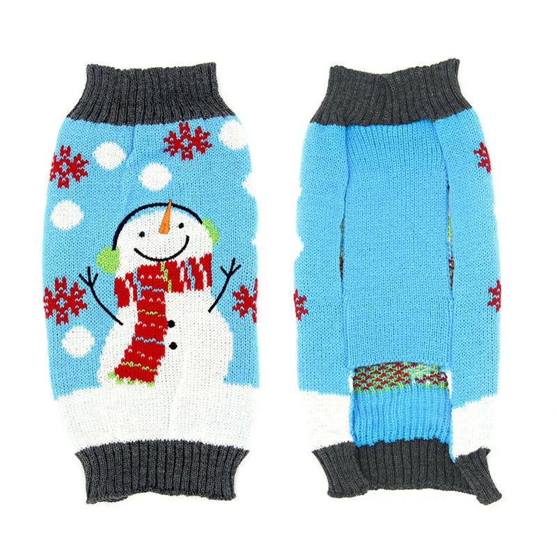 Christmas Dog Sweater Cute Cartoon Reindeer Xmas Pet Costume Puppy Cat Warm Clothes For Small Dogs Chihuahua Pug Winter Clothing
