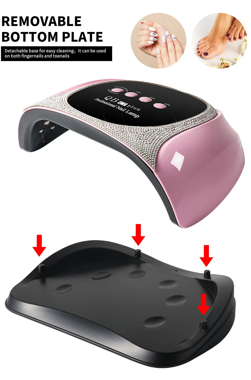 57 LED UV/LED Nail Lamp — Professional Gel Polish Curing Light with Diamond Design