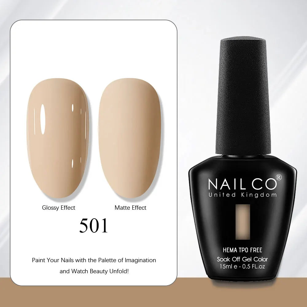 NAILCO Gel Nail Polish 15ml | 333 Colors UV/LED Soak-Off Semi-Permanent Gel Varnish | Long-Lasting Natural Resin Formula