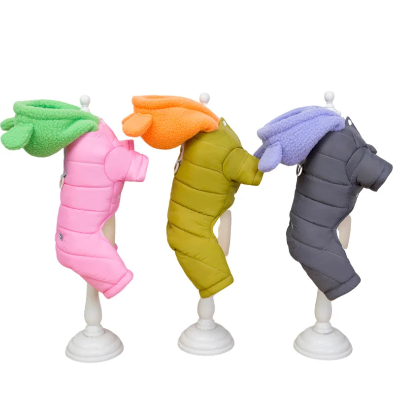 Waterproof Pet Jumpsuits Winter Fleece Dog Clothes Coat with D-ring For Small Dogs Yorkshire Bichon Puppy Clothing ropa perro