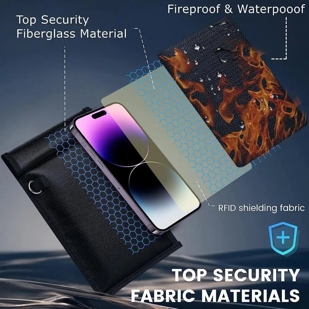 Faraday Bag for Laptops & Tablets – RFID & Signal Blocking, Fireproof Shielding