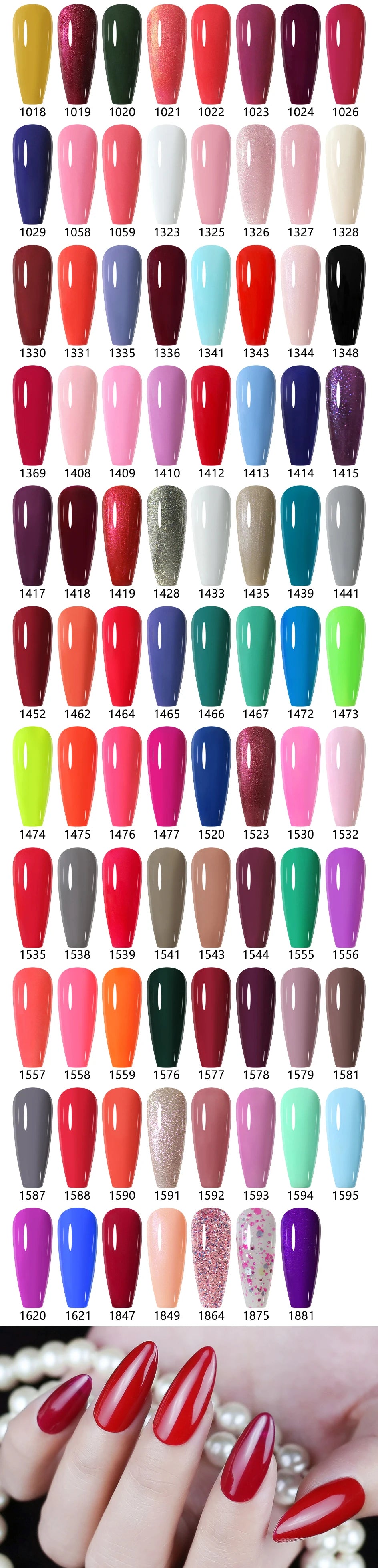 NAILCO Gel Nail Polish 15ml | 333 Colors UV/LED Soak-Off Semi-Permanent Gel Varnish | Long-Lasting Natural Resin Formula