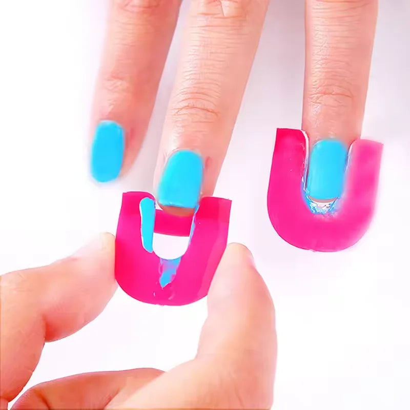 LULAA 26Pcs Shape Nail Polish Protector for Nail Painting Cuticle Protector Tape Nail Guards Spill Proof Stickers Bagged