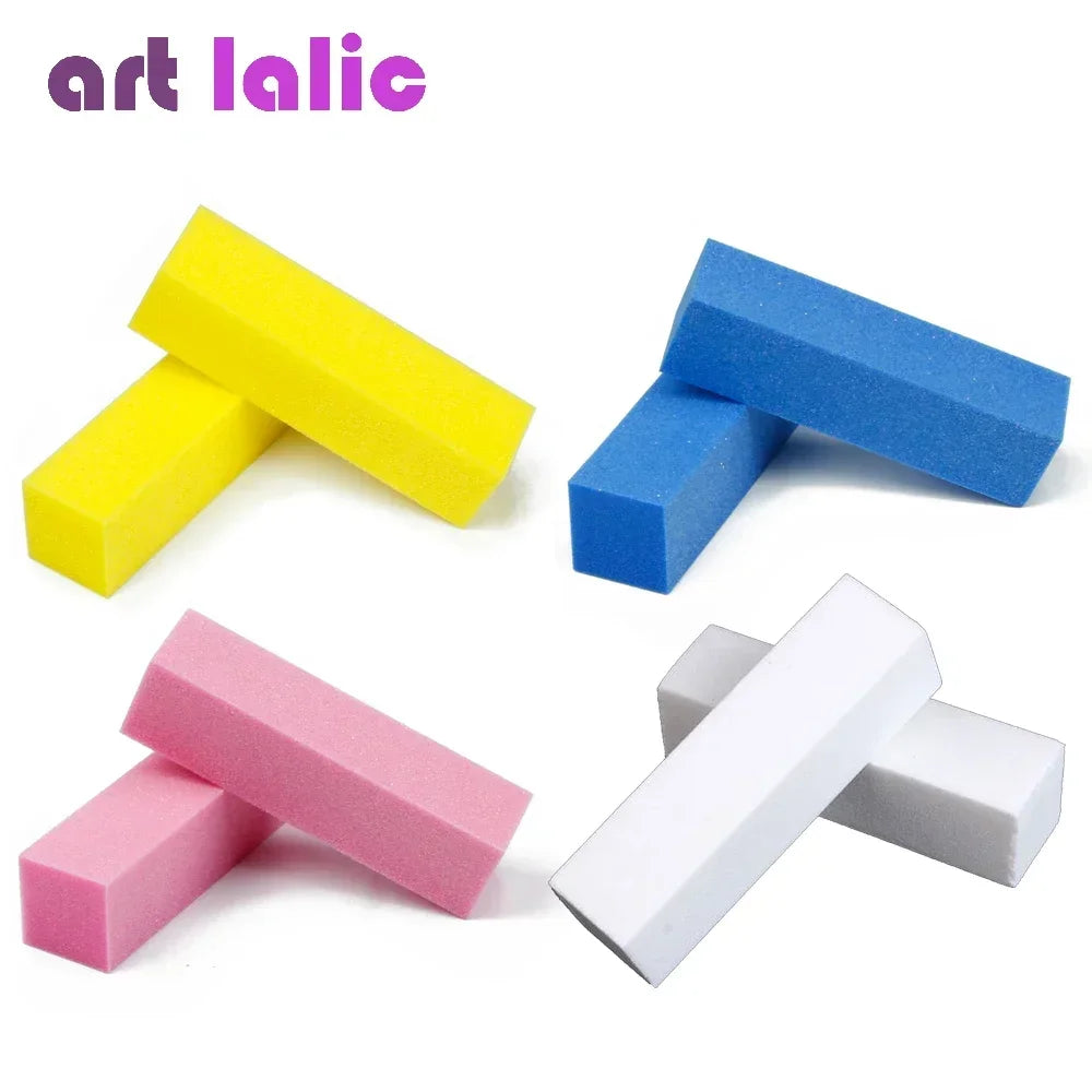 2-Pack 4-Sided Nail Buffer Block | Professional Sponge Manicure Tool for Acrylic & Natural Nails