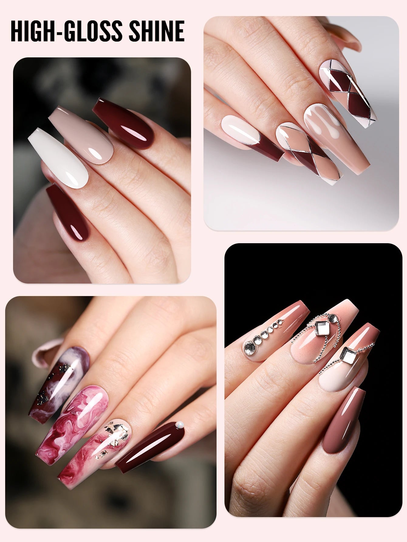YOKEFELLOW 6-Piece Gel Nail Polish Set | Fall & Winter Seasonal Colors | UV/LED Semi-Permanent Gel Varnish