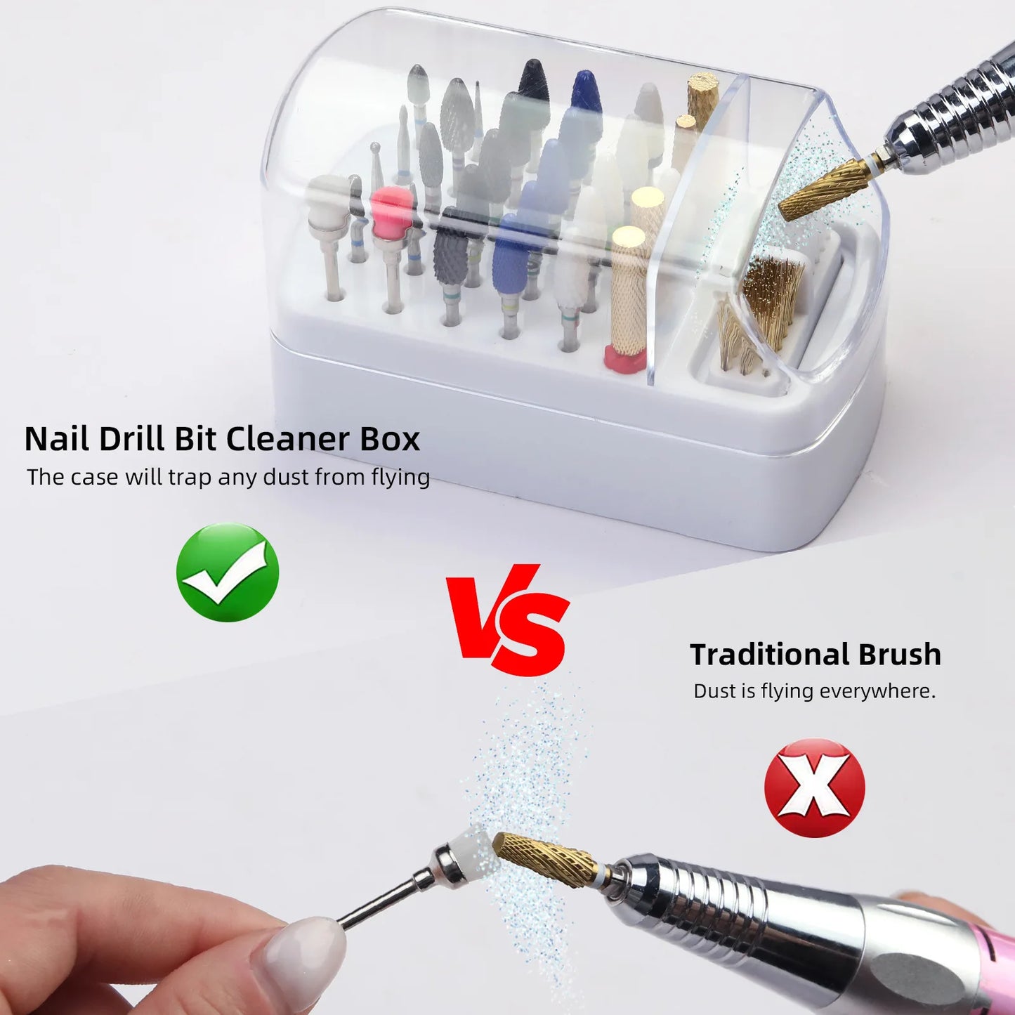 30-Slot Nail Polish Organizer | Acrylic Portable Display Stand | Dustproof Nail Polish Holder for Salon & Home