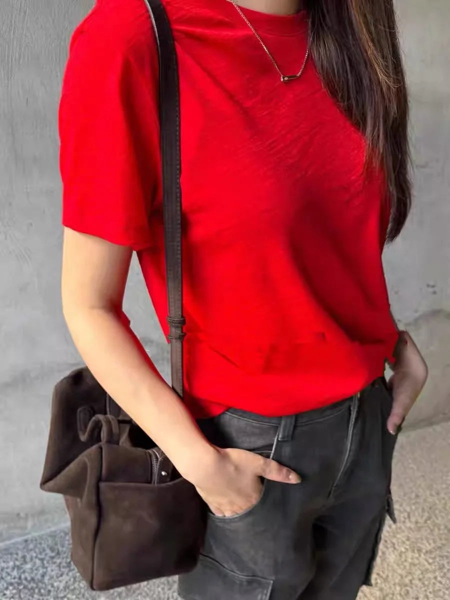 Flannel Suede Bowling Bag | Women's Versatile Crossbody Handbag