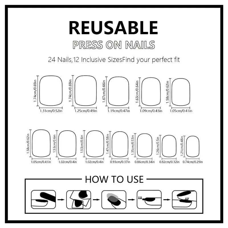 Pomegranate After Dark Cat Eye Press-On Nails – 10-Piece Handmade Glass Bead Nail Set