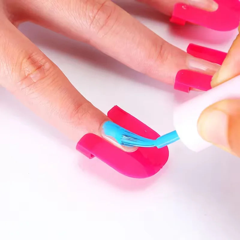 LULAA 26Pcs Shape Nail Polish Protector for Nail Painting Cuticle Protector Tape Nail Guards Spill Proof Stickers Bagged