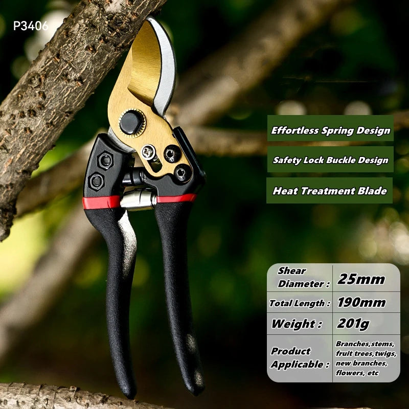 NIUXIANG Labor-Saving Garden Pruning Shears – SK-5 Carbon Steel Scissors for Bonsai, Fruit Trees, Flowers & Branches | 6 Types